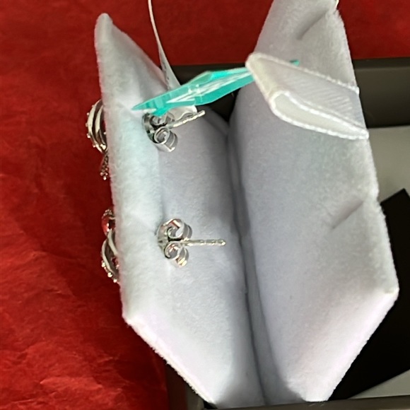 NWT Effy sterling silver  with 0.09 diamonds earings - Picture 5 of 7